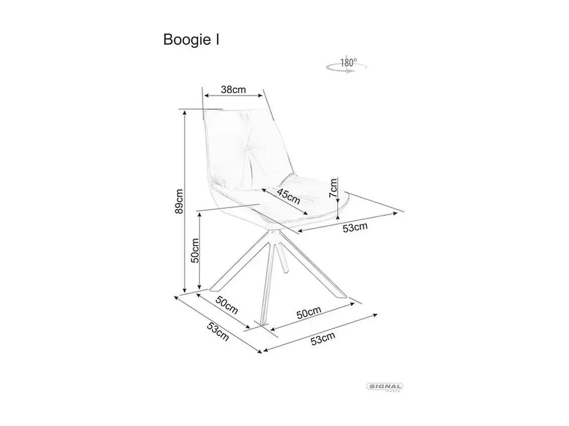 Chaise Boogie/Tissu-Velours/Gris
