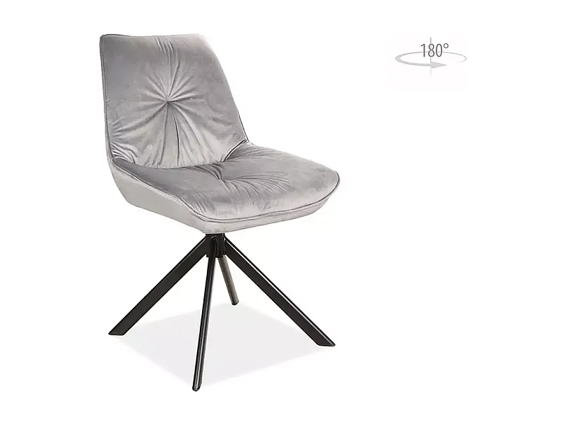 Chaise Boogie/Tissu-Velours/Gris