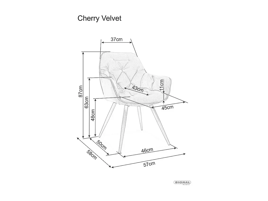 Chaise Bjorn /Tissu-Buffalo/Gris