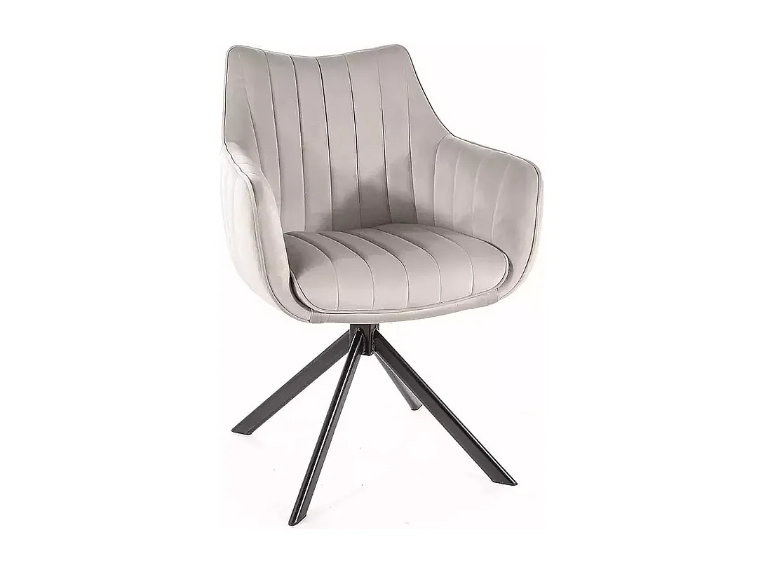 Sedia Azalia/Tessuto di Velluto/Grigio