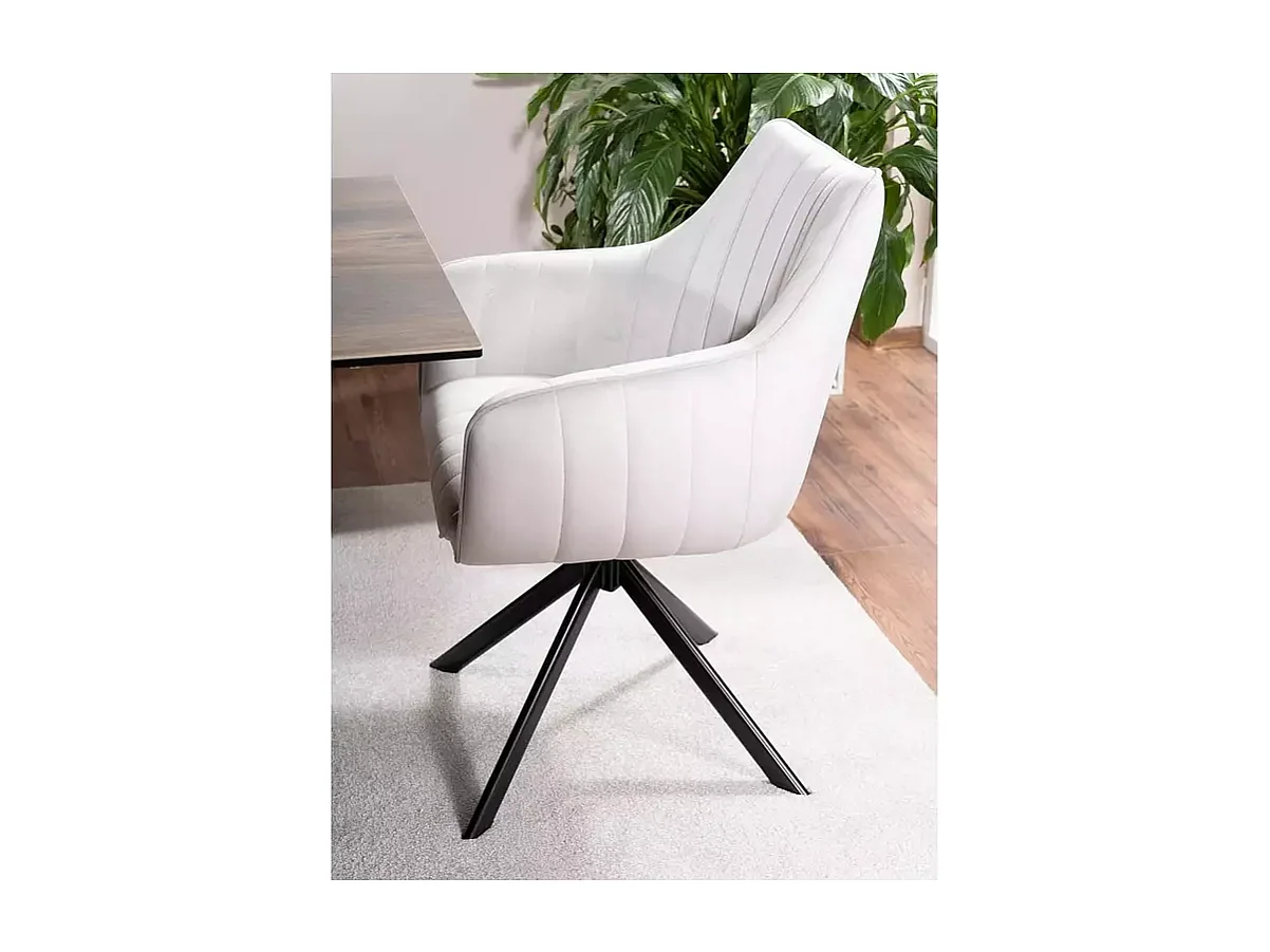 Sedia Azalia/Tessuto di Velluto/Grigio