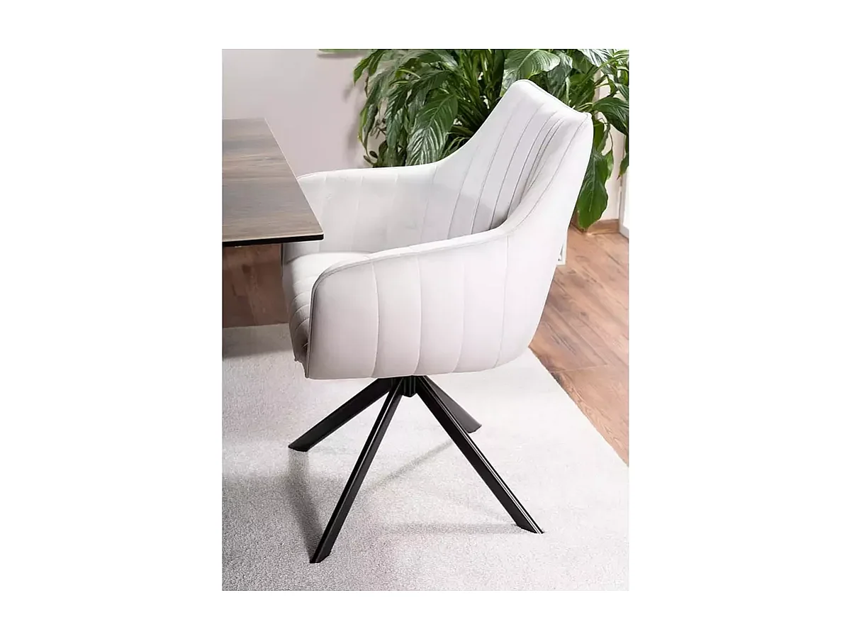 Stuhl Azalia/Samststoff/Grau