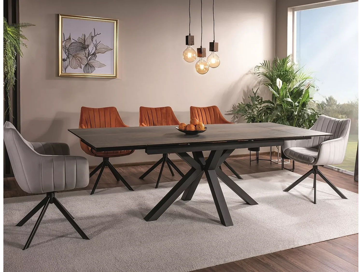 Stuhl Azalia/Samststoff/Grau