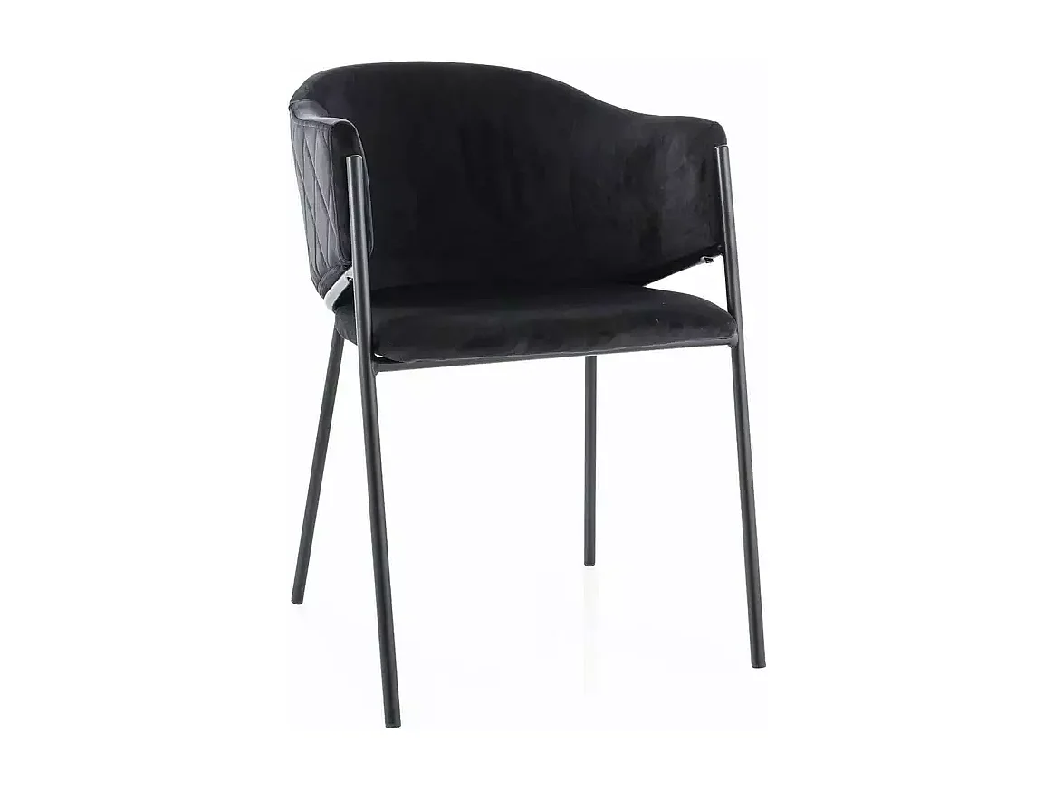 Chaise Bono/Tissu-Velours/Noir