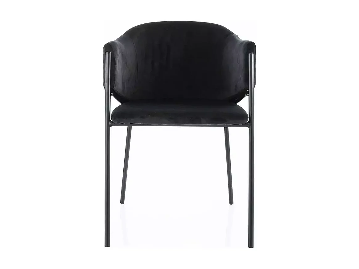 Chaise Bono/Tissu-Velours/Noir