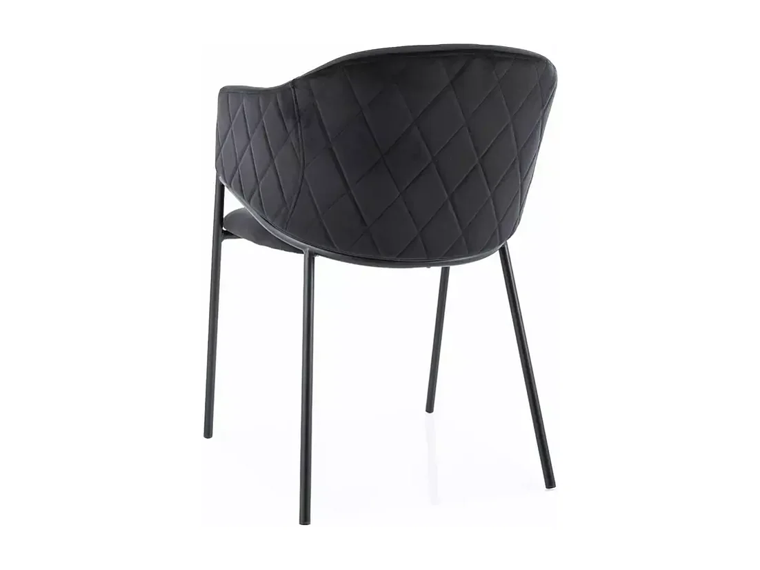 Chaise Bono/Tissu-Velours/Noir