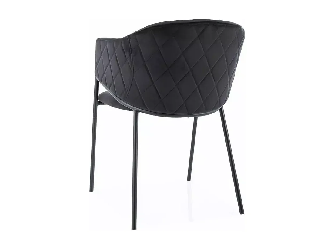 Chaise Bono/Tissu-Velours/Noir