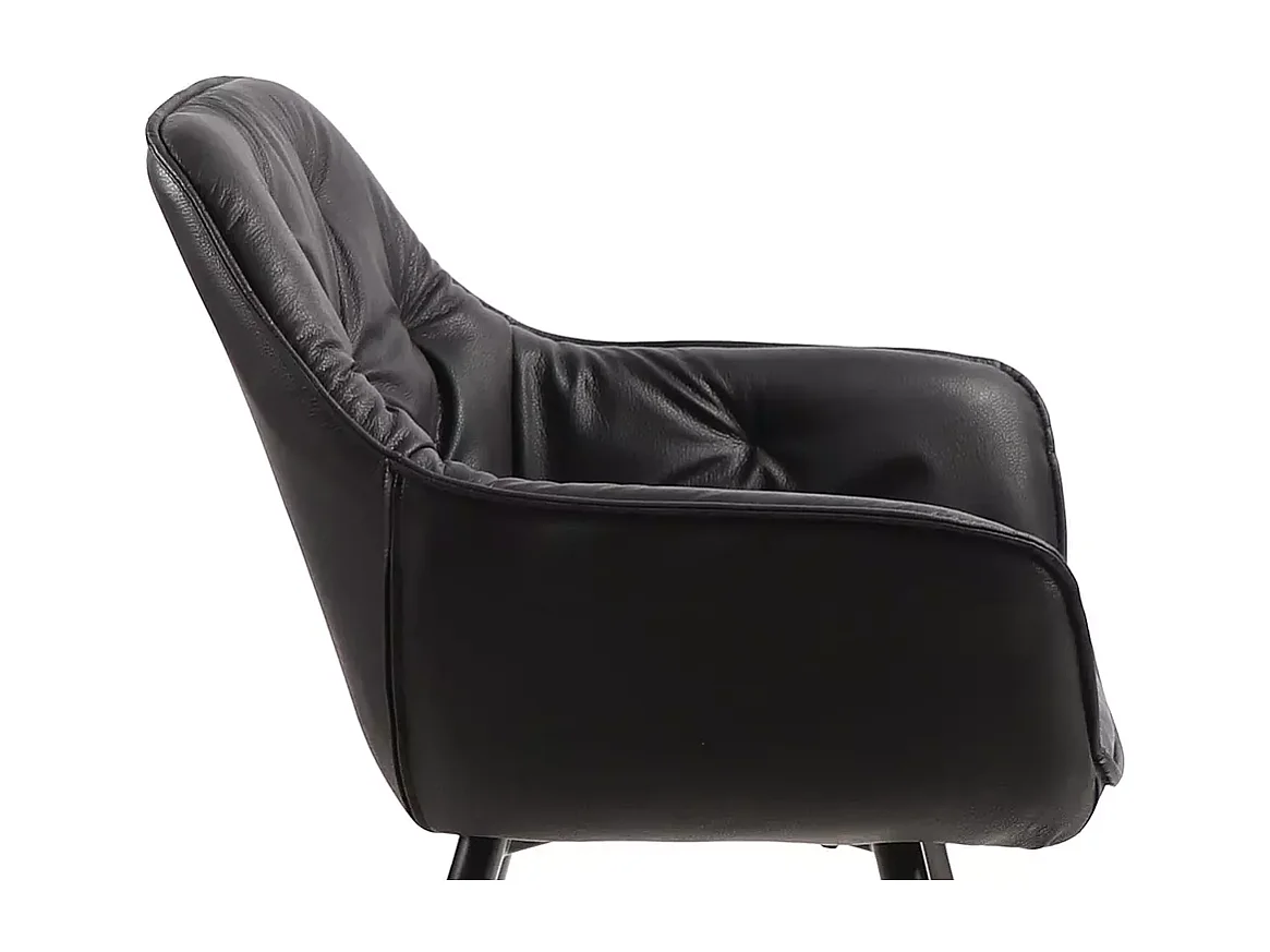 Stuhl Bjorn /Stoffbezug-Buffalo/Schwarz