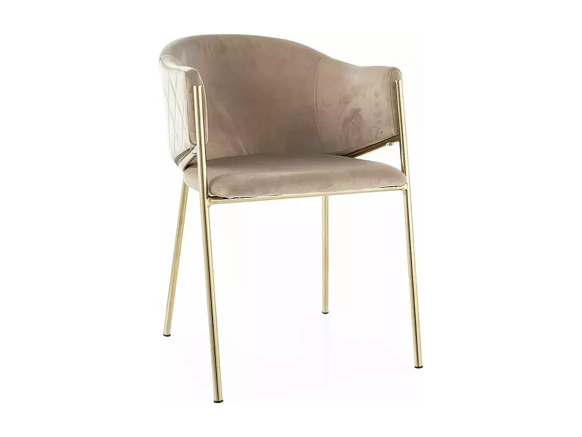Chaise Bono BG/Tissu-Velours/Beige