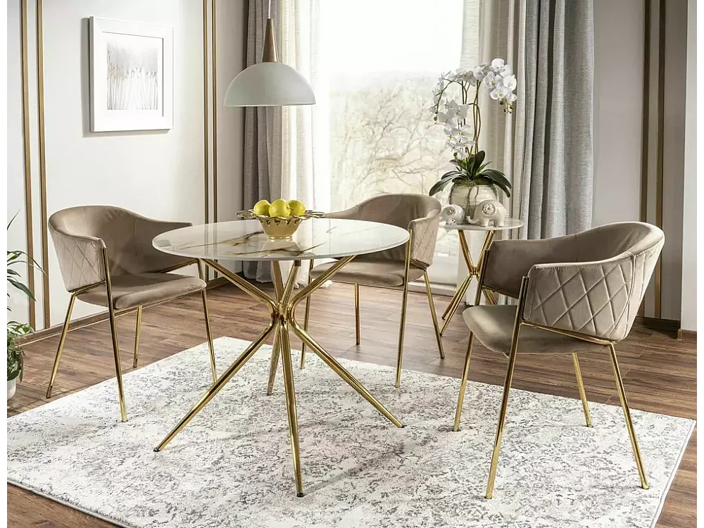 Chaise Bono BG/Tissu-Velours/Beige