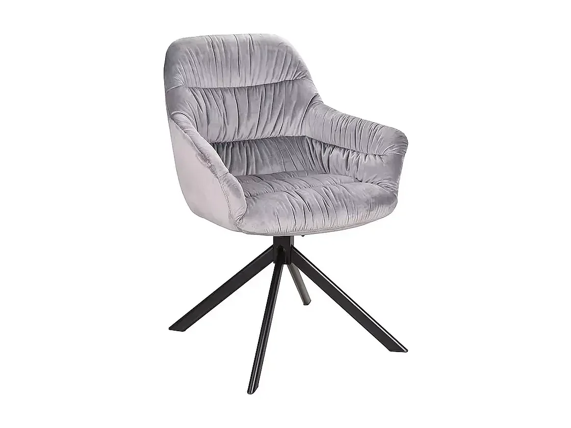 Krzesło tapicerowane AGAT VELVET szare