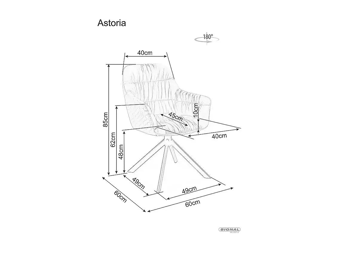 Krzesło tapicerowane AGAT VELVET szare