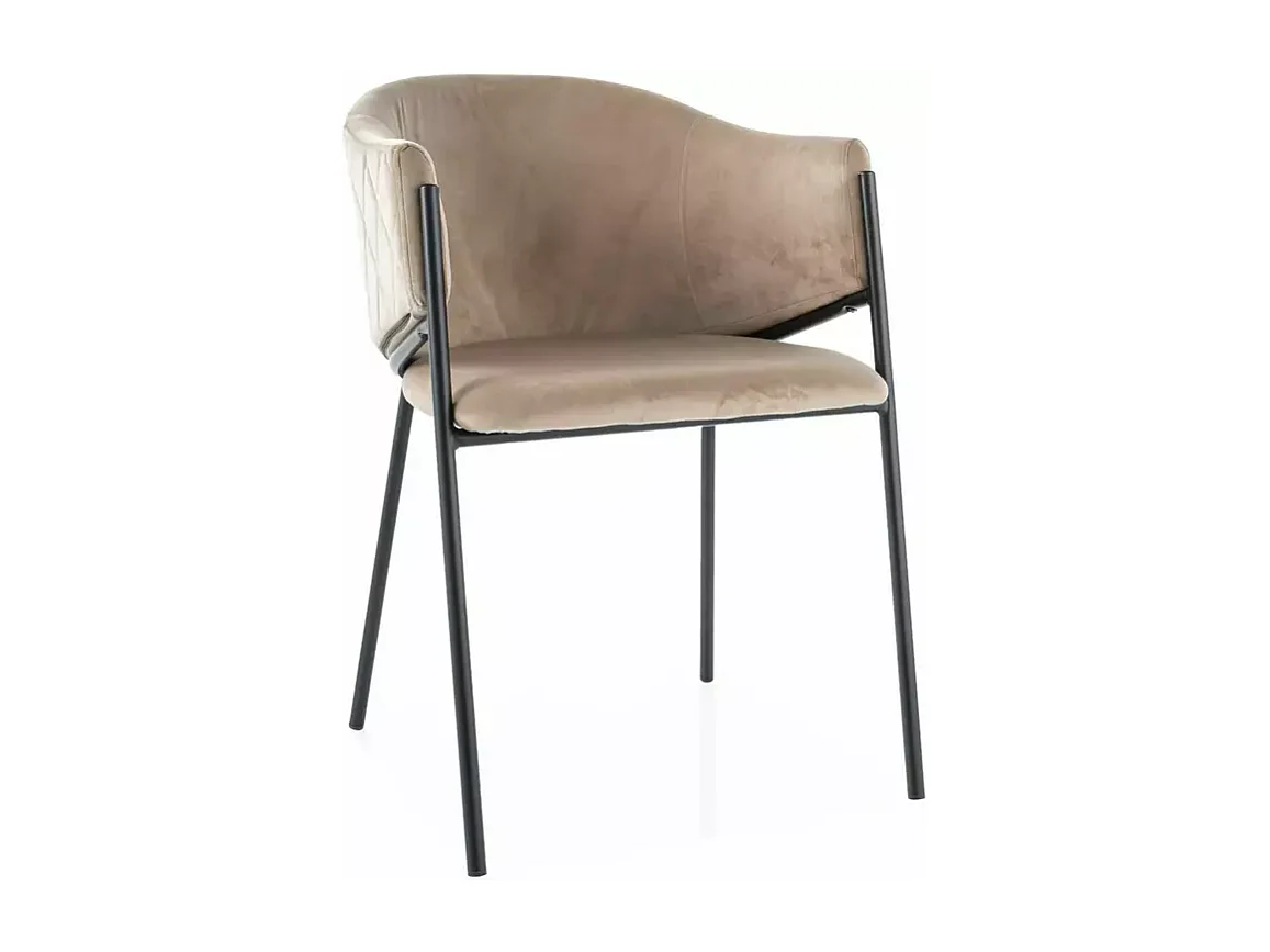 Stuhl Bono/Samtstoff/Beige