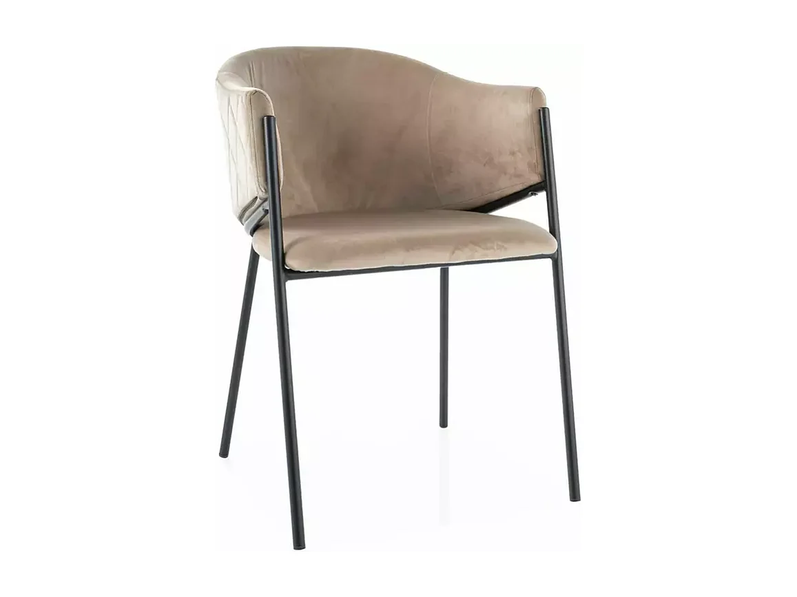 Chaise Bono/Tissu-Velours/Beige