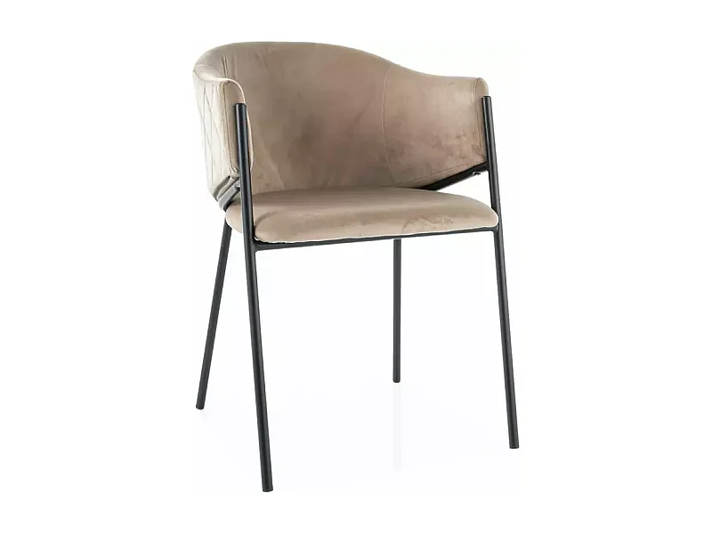 Sedia Bono/Tessuto-Velluto/Beige