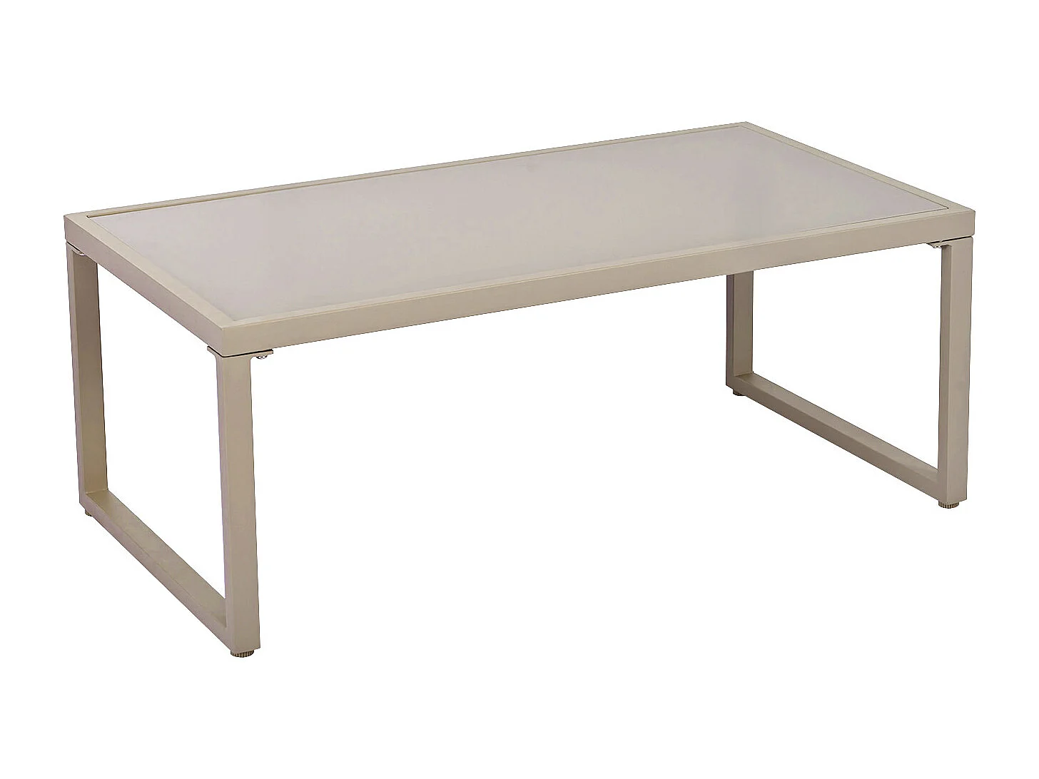 Ensemble de salon de jardin avec cadre en fer galvanisé - kaki