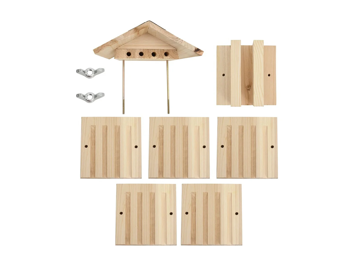 Hotel para abelhas 22x20x20 cm madeira de abeto maciça PT410076