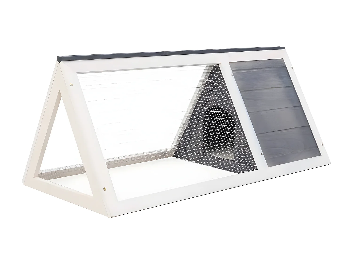 Conejera jaula de animales de madera gris ES472495