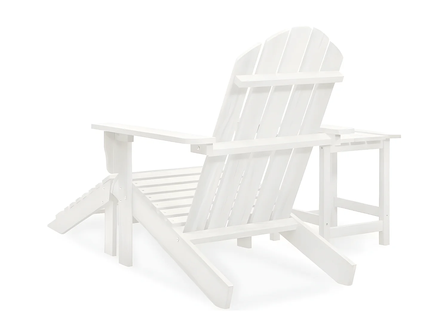 Cadeira de jardim Adirondack c/ otomano e mesa abeto branco PT732109