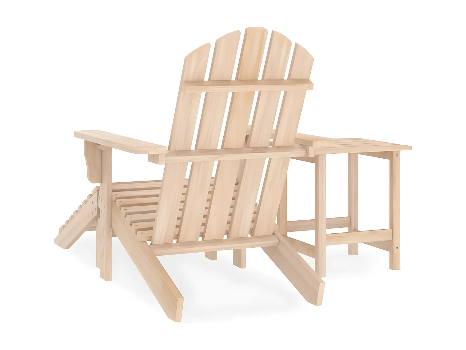 Salle à manger de jardin-Chaise de jardin Adirondack avec repose-pied et table Sapin GFDF27540