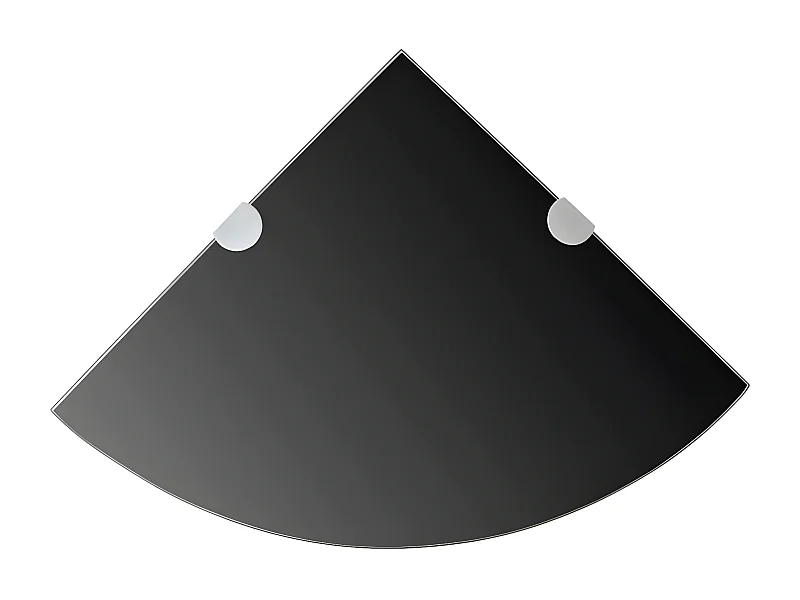 Etagère murale salle de bain avec supports chromés Verre Noir 25 x 25 cm OFR71229 BonneVie Meuble