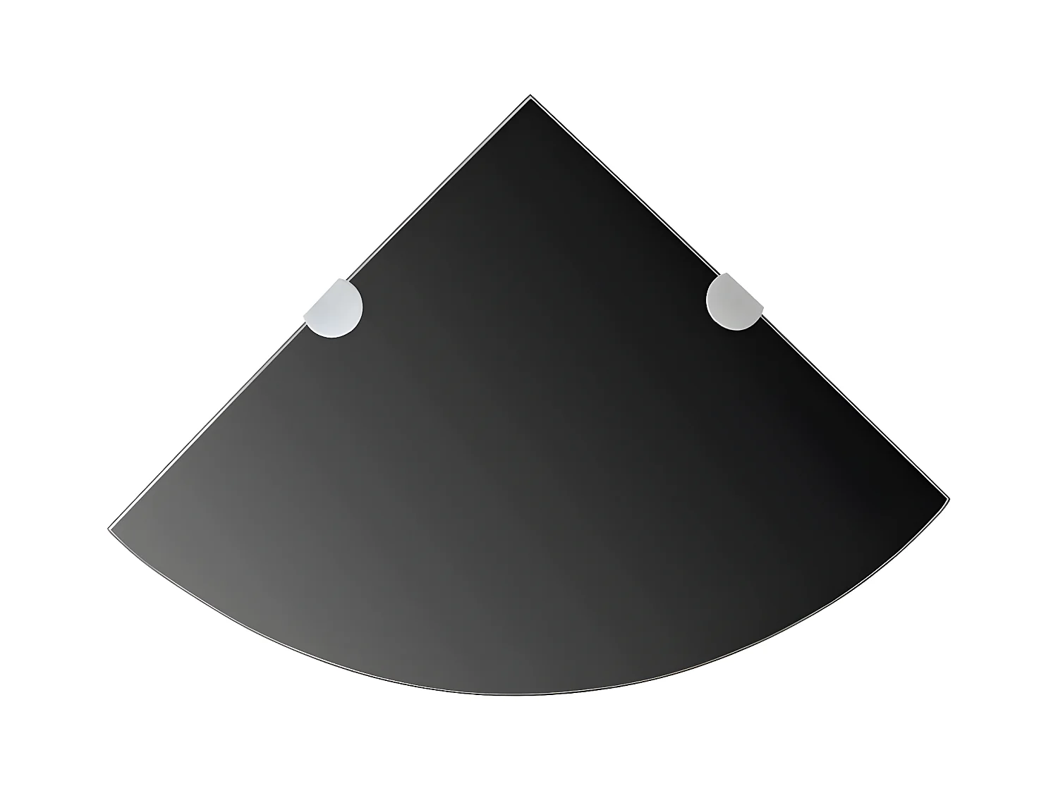 Etagère murale salle de bain avec supports chromés Verre Noir 25 x 25 cm OFR71229 BonneVie Meuble