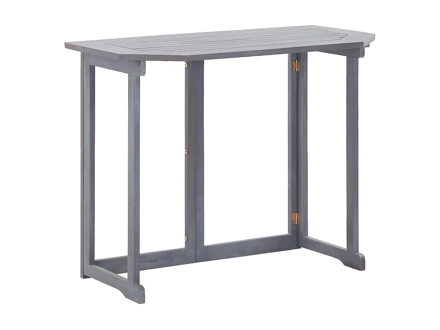 Mobilier de bistro 4 pcs Bois d'acacia solide Gris GFDF94842