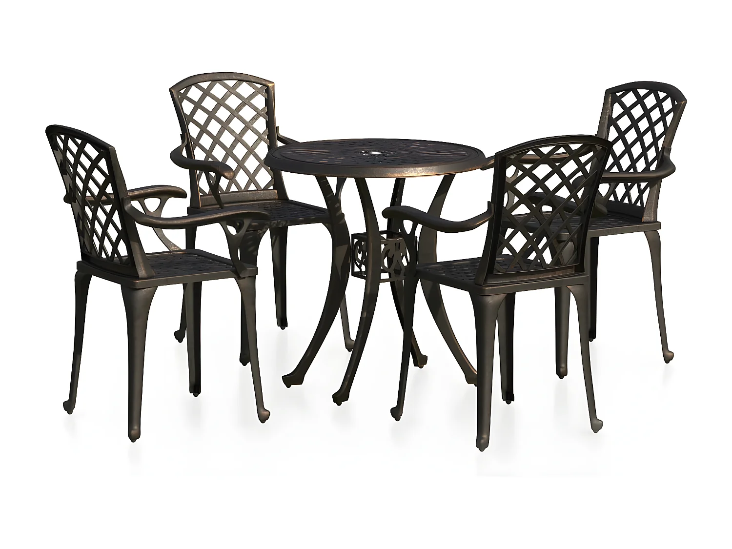 Ensemble de bistro 5 pcs Aluminium coulé Bronze GFDF91580