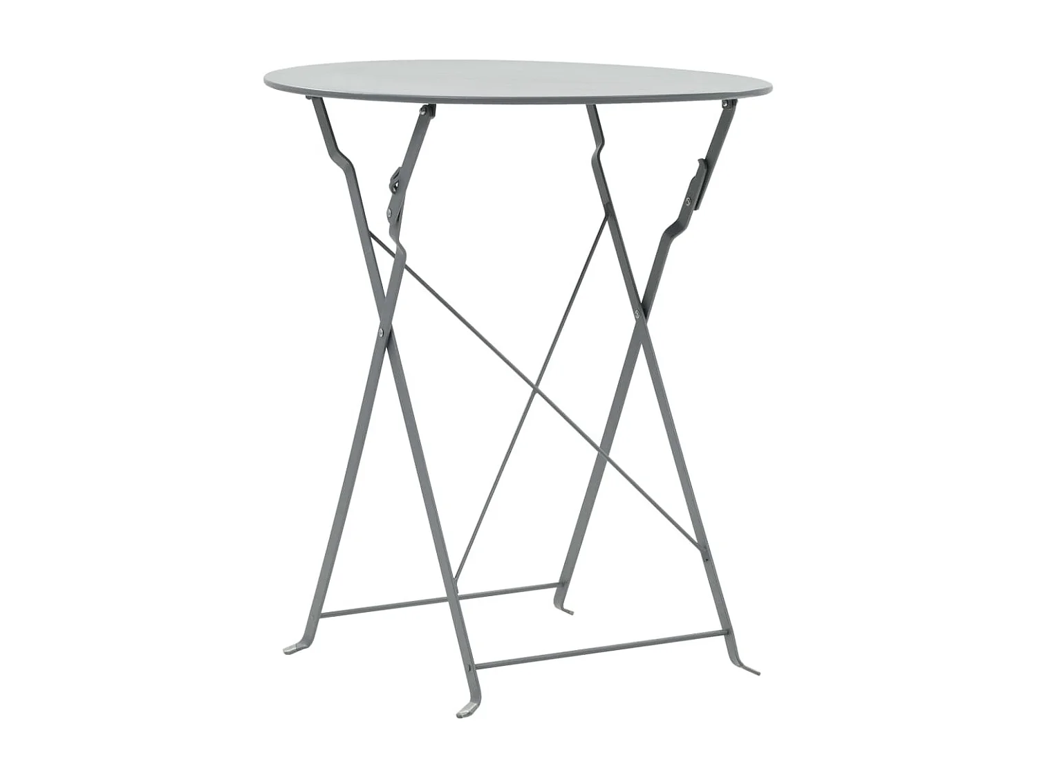 Mobilier de bistro 3 pcs Acier Gris GFDF74618