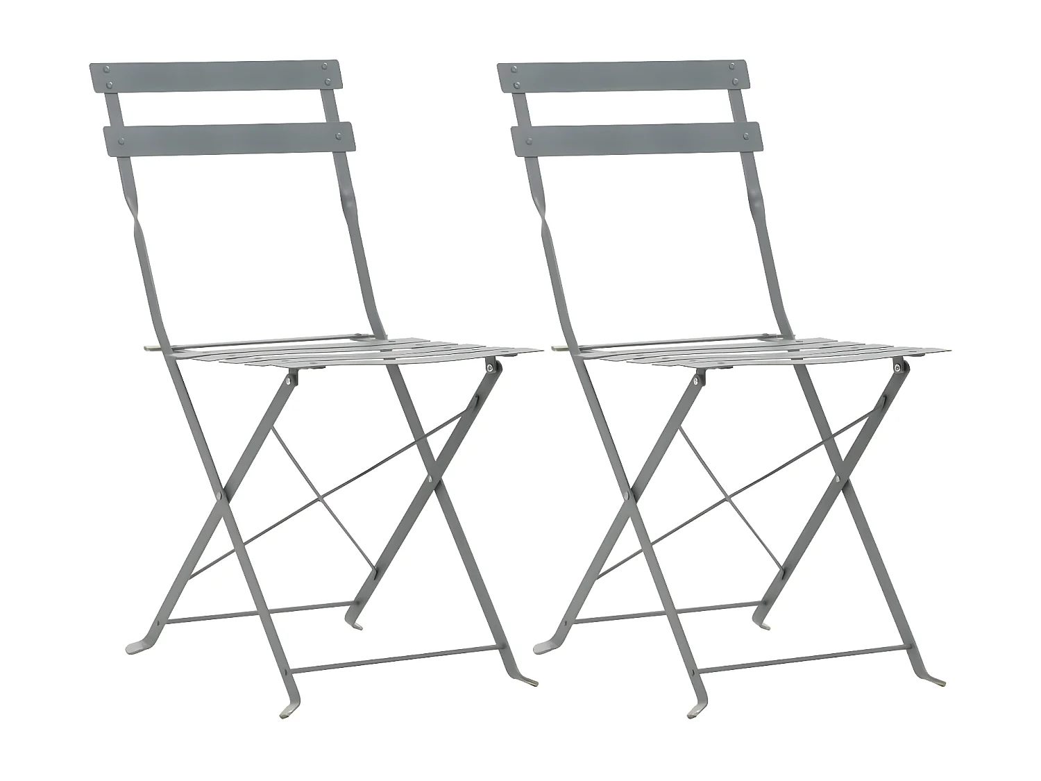 Mobilier de bistro 3 pcs Acier Gris GFDF74618