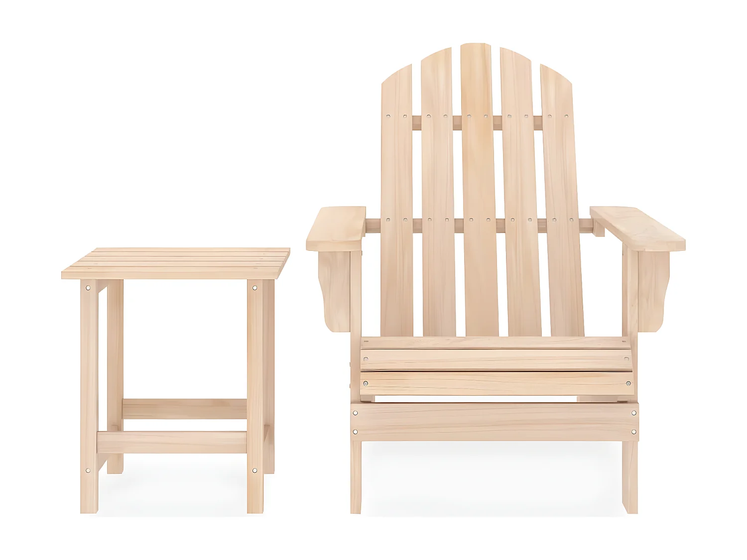 Salle à manger de jardin-Chaise de jardin Adirondack avec table Bois de sapin massif GFDF26898