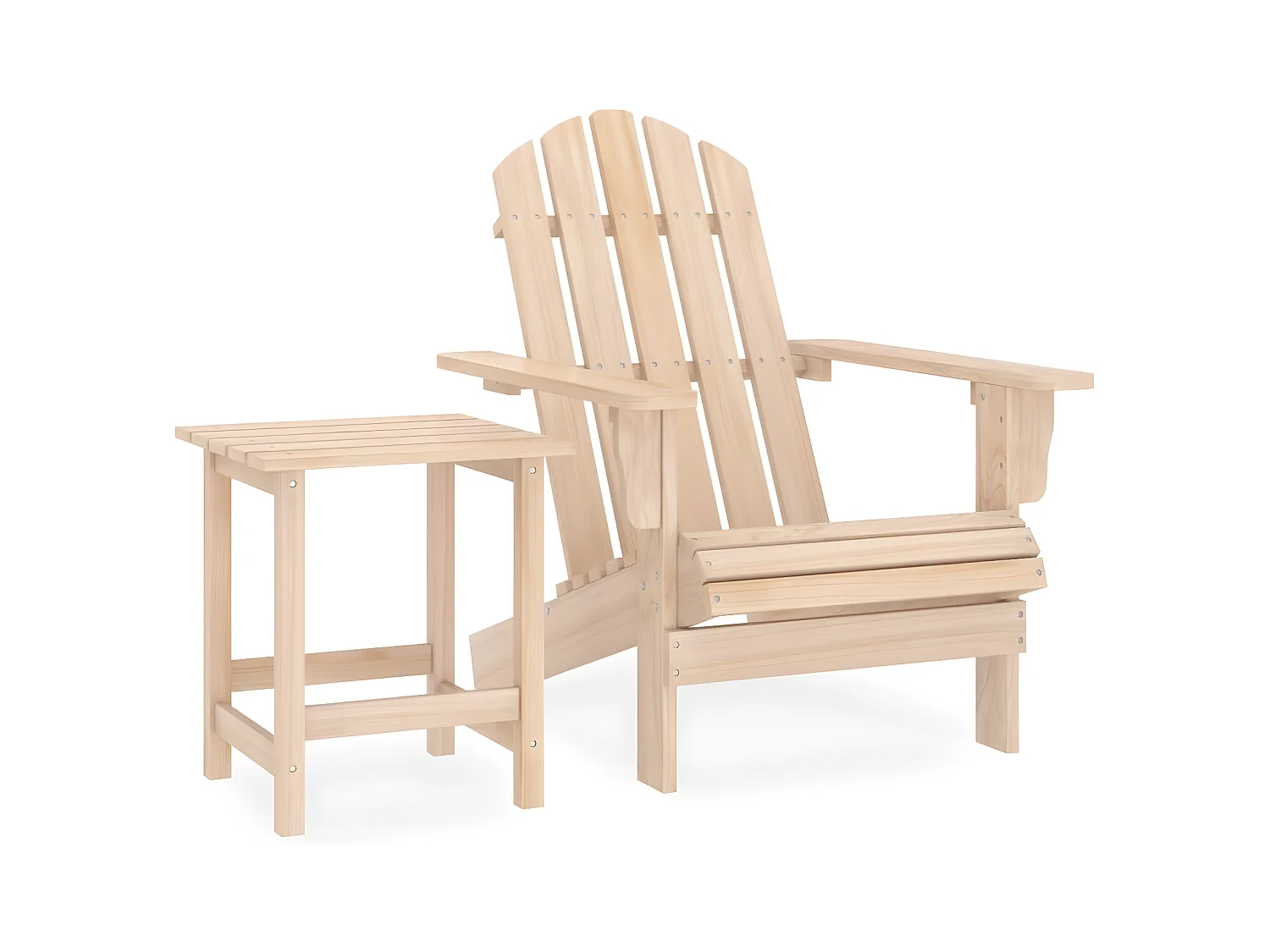 Salle à manger de jardin-Chaise de jardin Adirondack avec table Bois de sapin massif GFDF26898