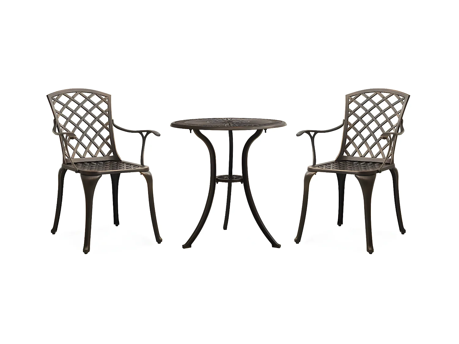 Ensemble de bistro 3 pcs Aluminium coulé Bronze GFDF81929