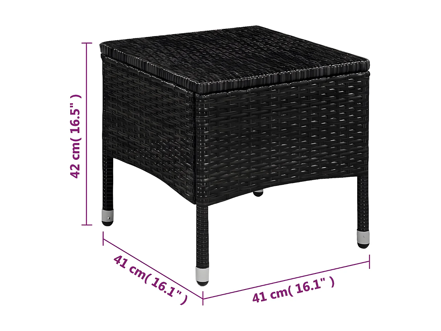 3 pzas Comedor de jardín ratán sintético negro KOW86602