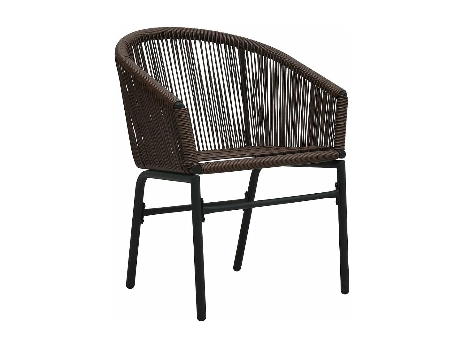 Ensemble de bistro 3 pcs avec coussins Rotin PE Marron GFDF18470