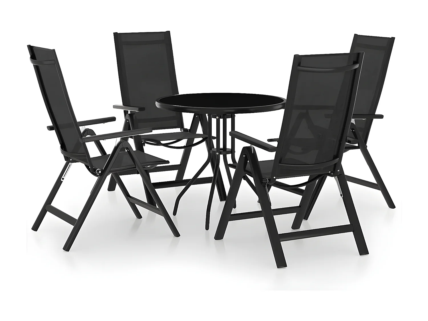 Mobilier de bistro 5 pcs Noir et anthracite GFDF58379