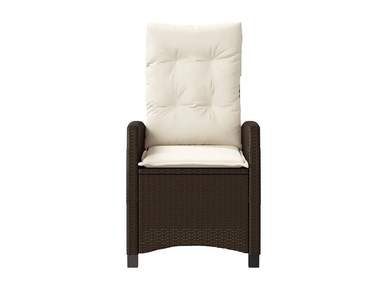 Ensemble de bistro 3 pcs avec coussins marron résine tressée GFDF55898