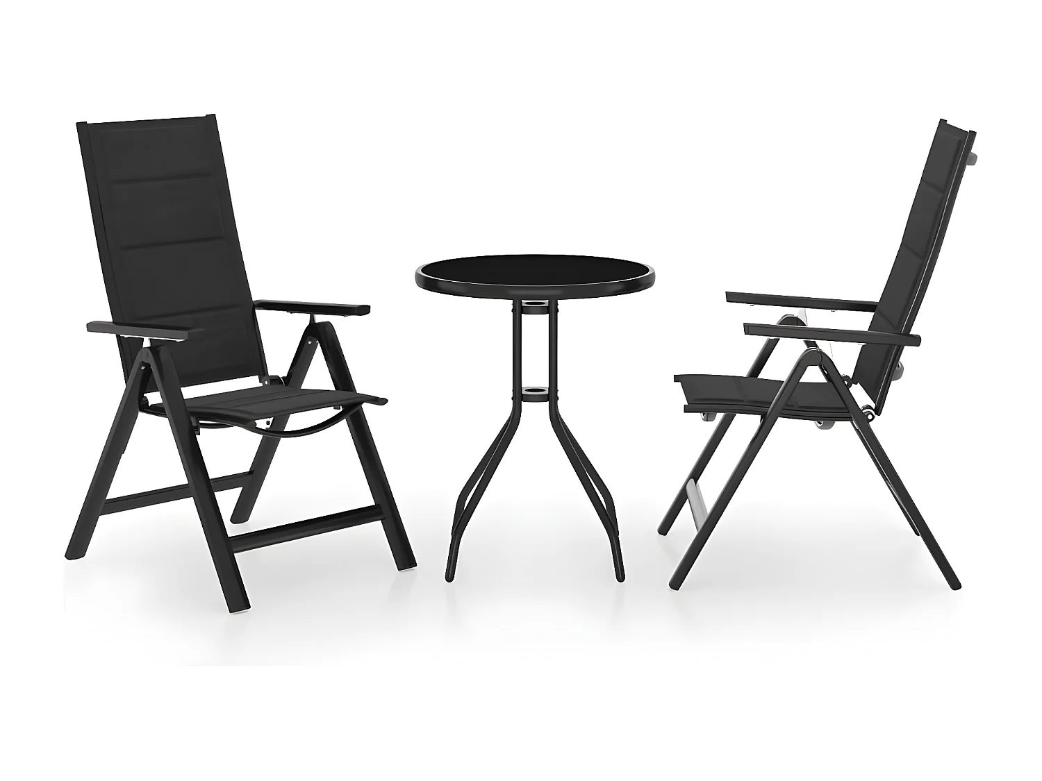 Mobilier de bistro 3 pcs Noir et anthracite GFDF93579