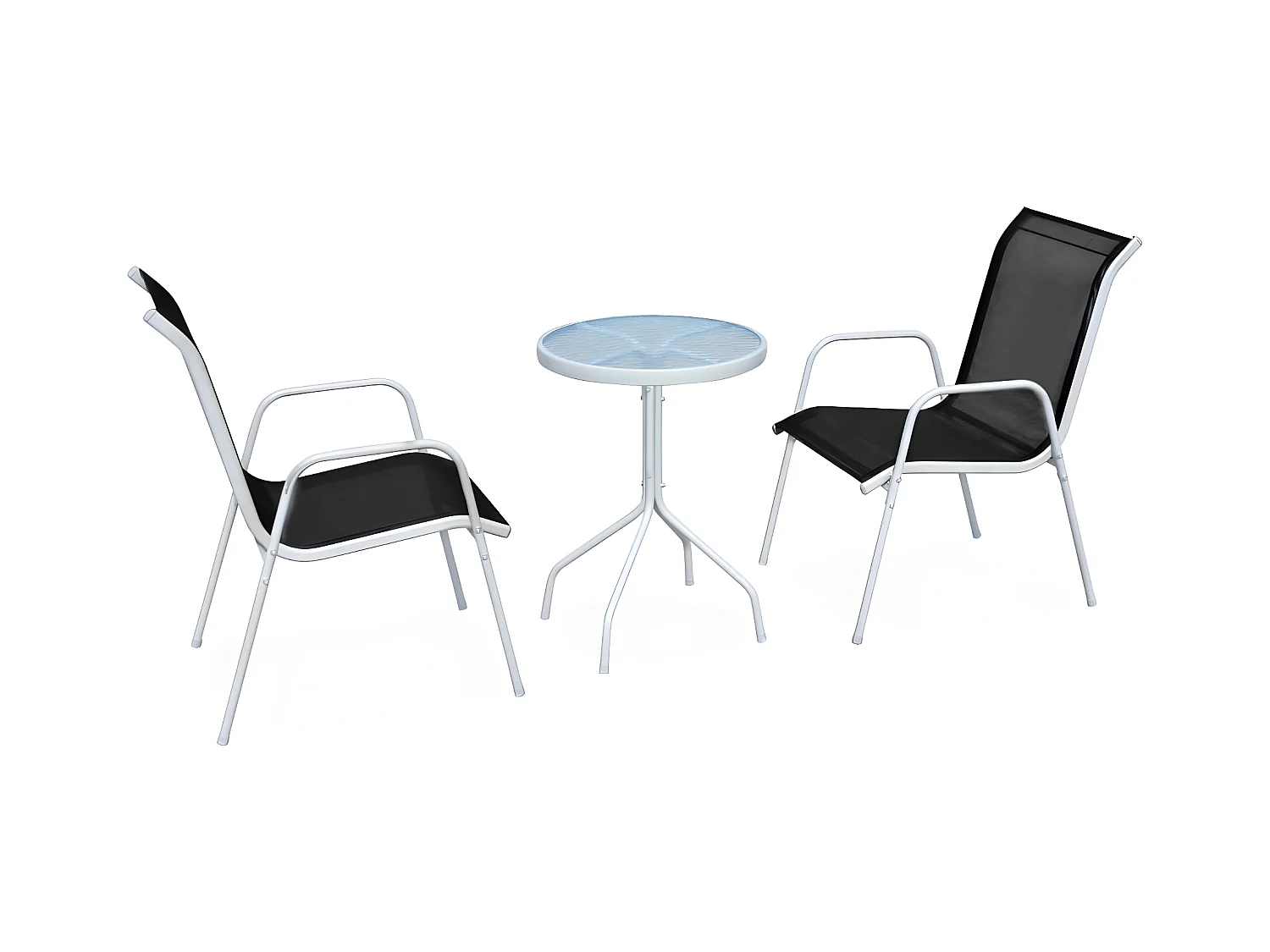 Ensemble de bistro 3 pcs Acier Noir GFDF49360