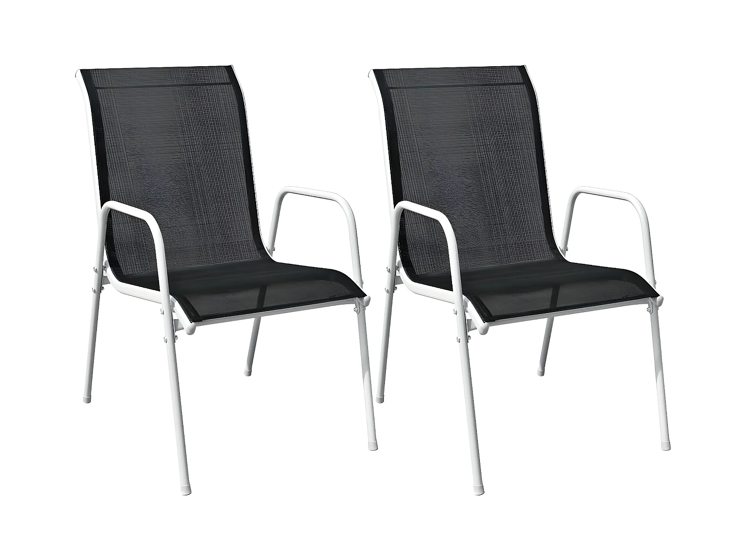 3 pzas Comedor de jardín acero negro KOW31840