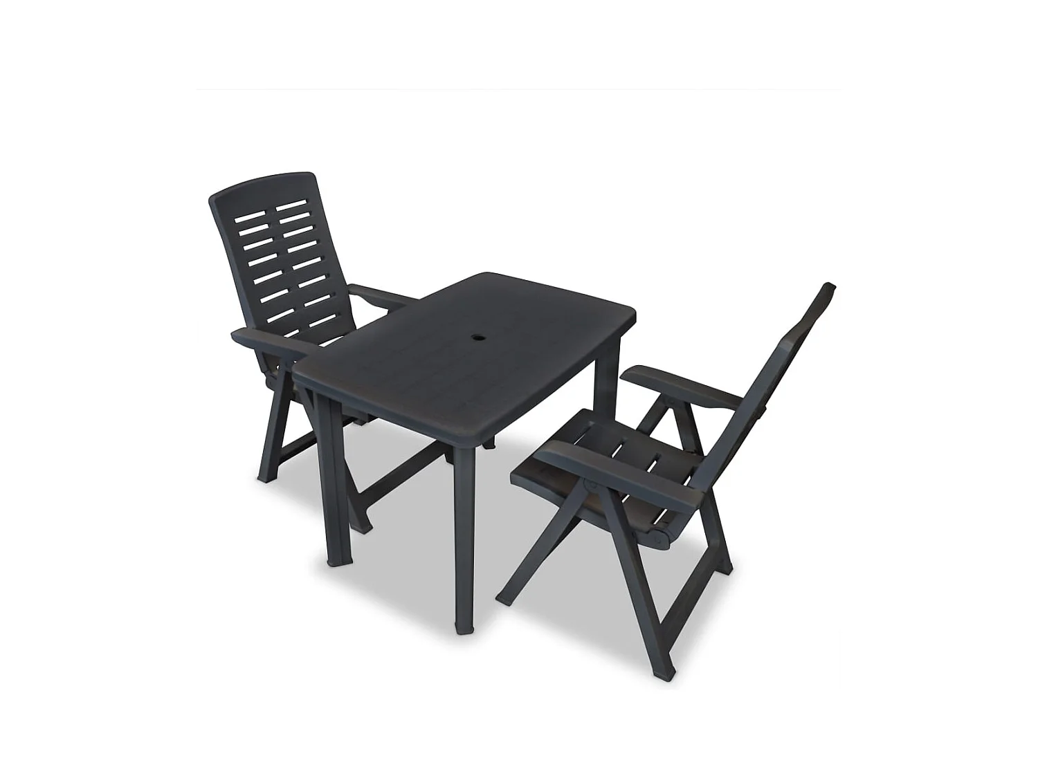 Mobilier de bistro 3 pcs Plastique Anthracite GFDF11474
