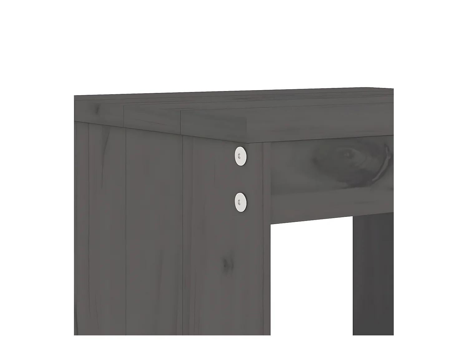 3 pzas Comedor de jardín madera maciza de pino gris KOW19636