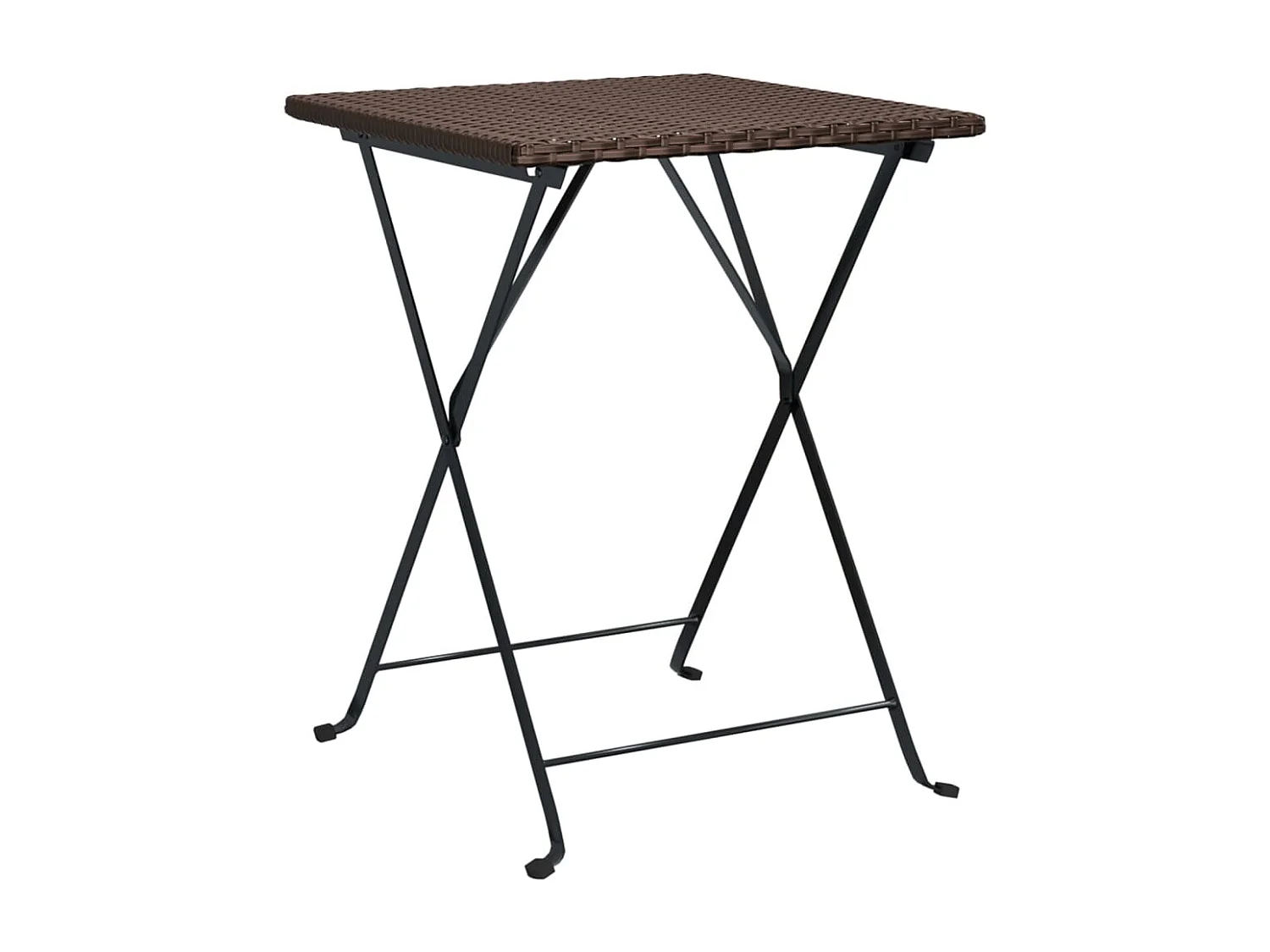 3-delige Bistroset inklapbaar poly rattan bruin NL957204