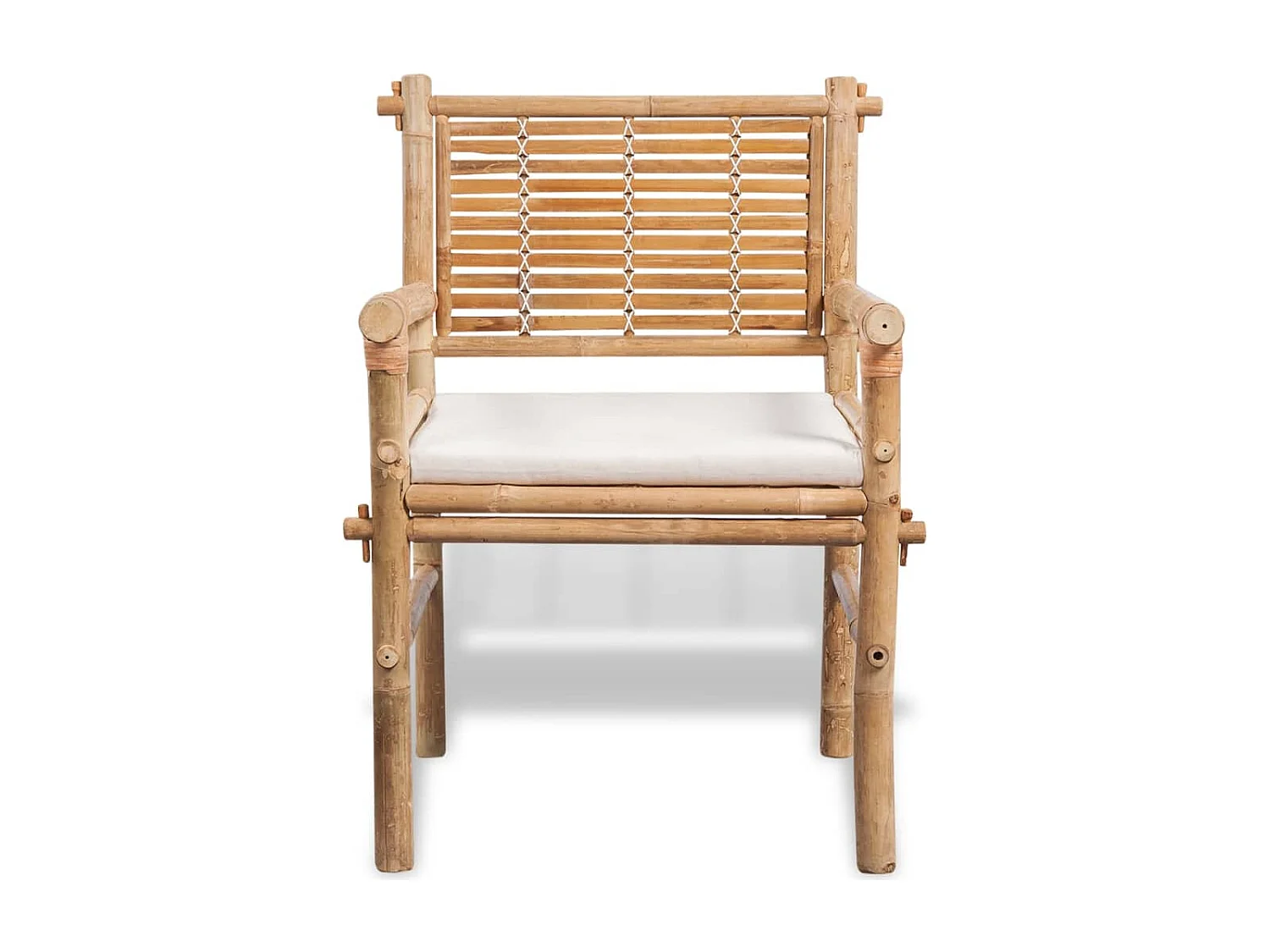 Mobilier de bistro 3 pcs avec coussins Bambou GFDF88077