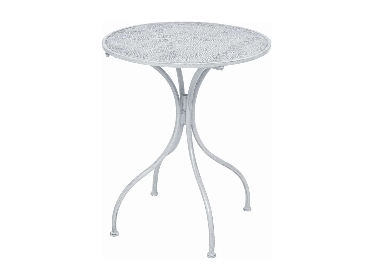 Ensemble de bistro 3 pcs Acier Blanc grisâtre GFDF90704