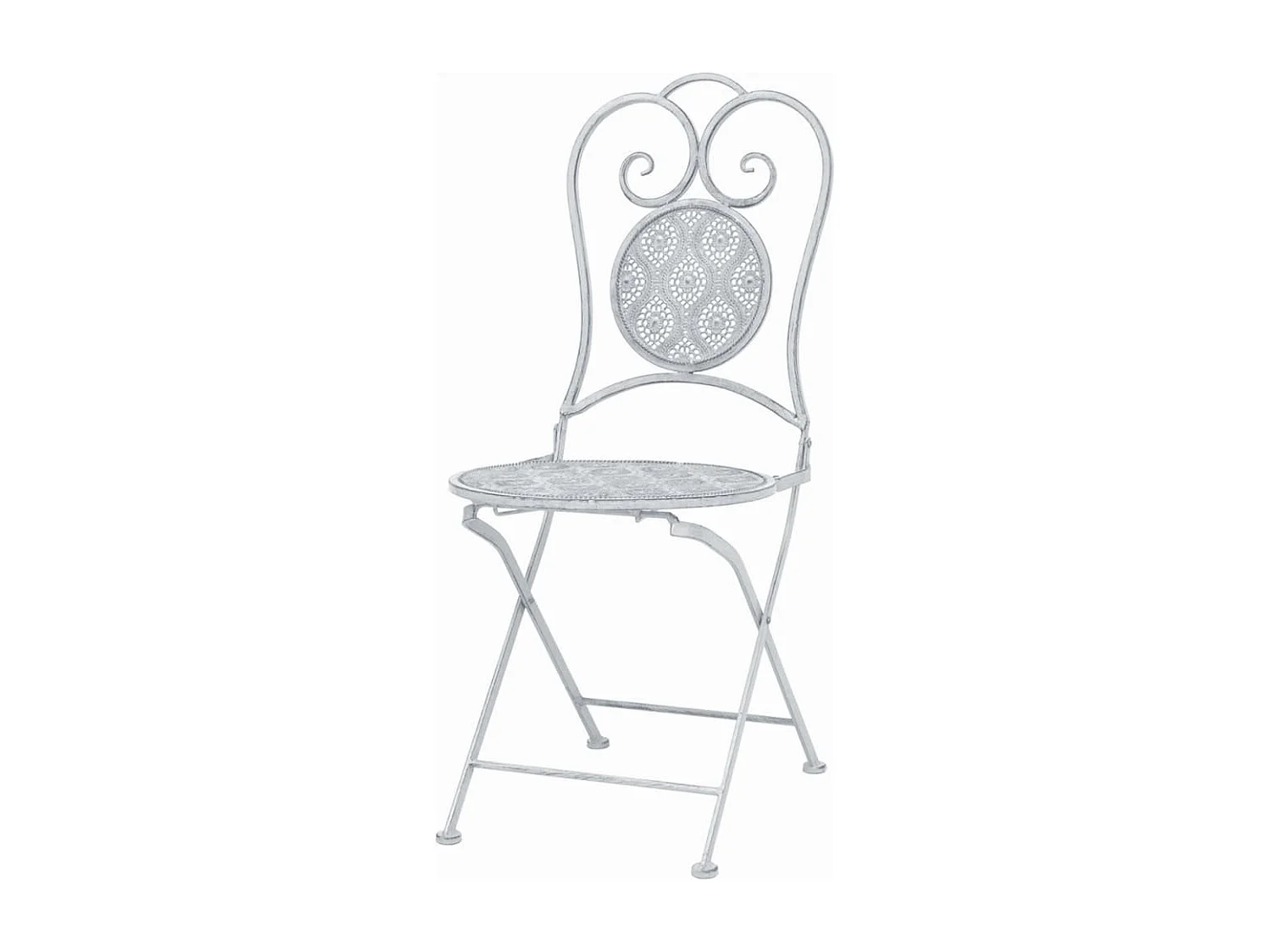 Ensemble de bistro 3 pcs Acier Blanc grisâtre GFDF90704