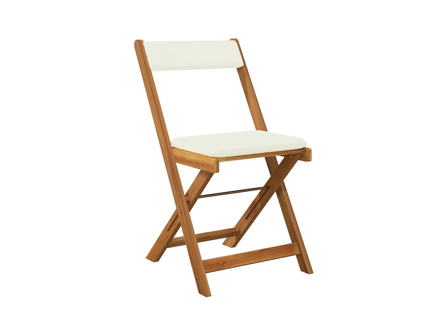 3 pzas Comedor de jardín plegables terraza y cojines madera acacia KOW63228