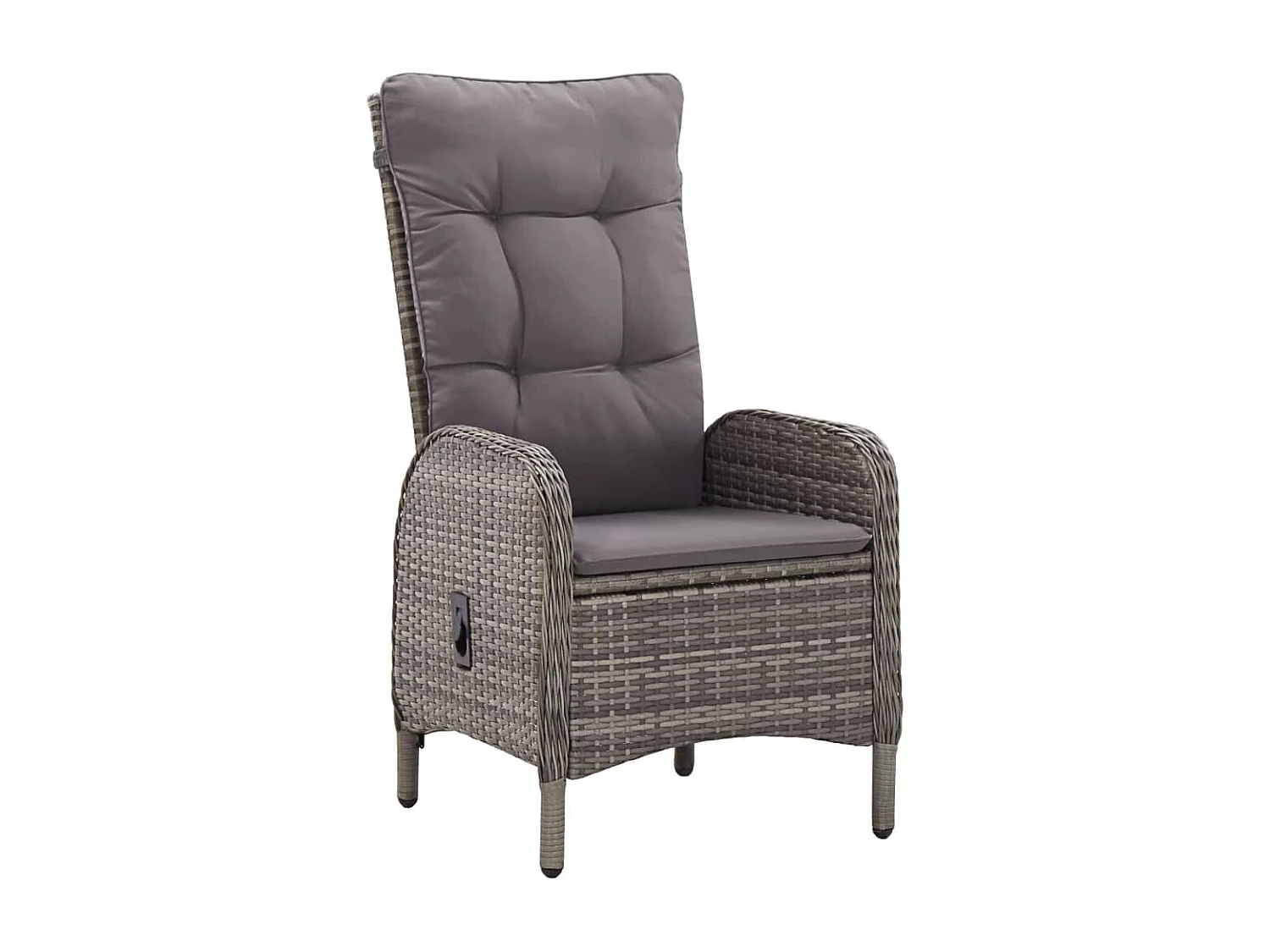 Mobilier de bistro de jardin 3 pcs Résine tressée Gris GFDF58737