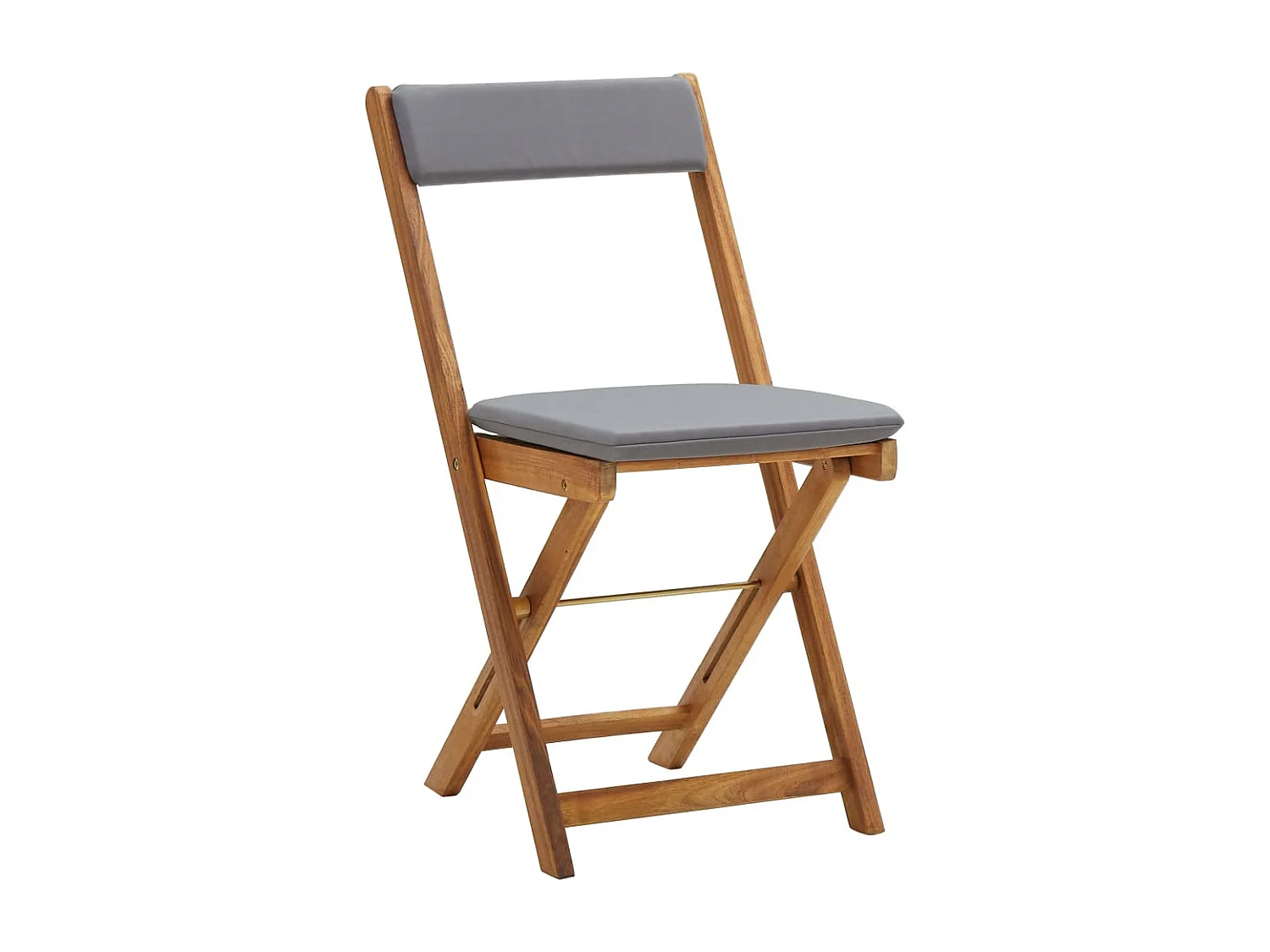 Ensemble de bistro pliable 3 pcs avec coussins Acacia solide GFDF66904