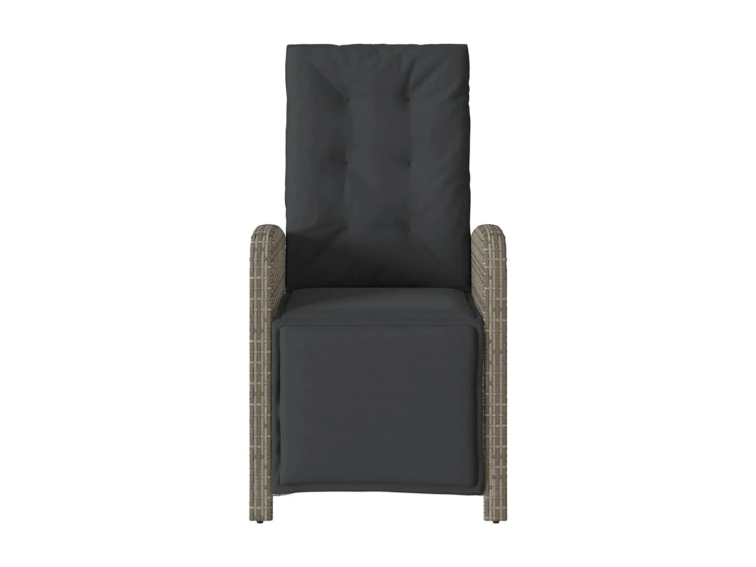 Ensemble de bistro 3 pcs avec coussins gris résine tressée GFDF89996